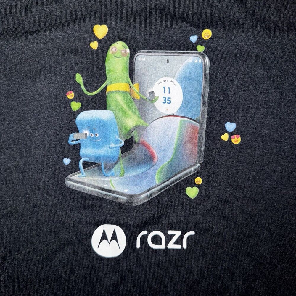 Motorola Razr Flip Phone Promo T-Shirt Flip The Script Cricket Wireless Size M